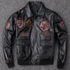 G1 Pilot Sheepskin Leather Jacket Men Winter Warm Bomber Coat with Cotton Lining
