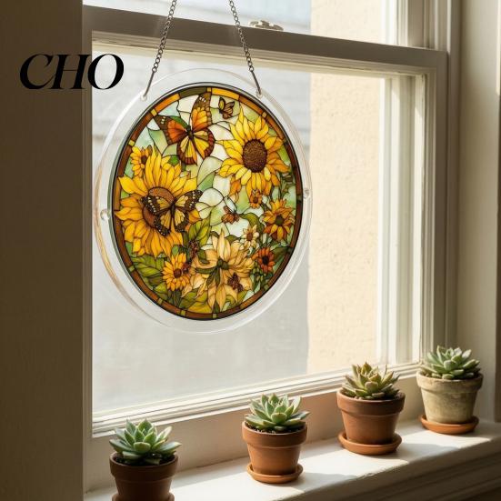 Puzzle For Adults Acrylic Jigsaw Suncatcher Colorful Cats Butterflies Flowers Window Hanging Ornament Stained Glass Style DIY Sun Catcher Kit