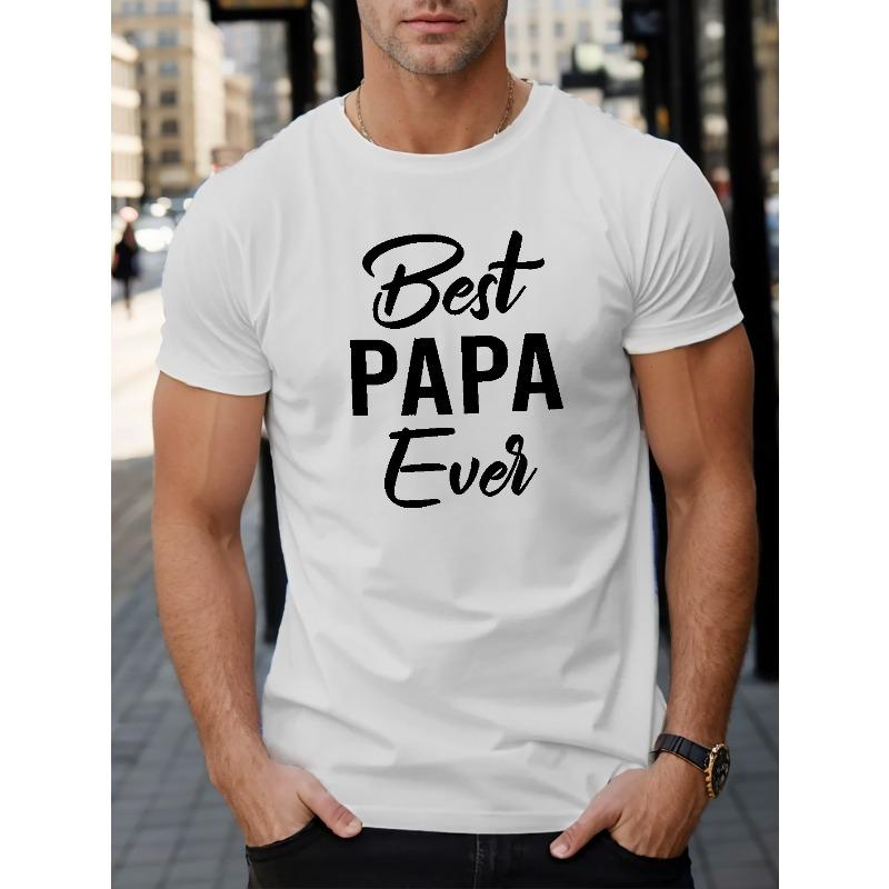 

Футболка с принтом «ЛУЧШИЙ ПАПА НА СВЕТЕ», Мужские футболки, Повседневная футболка с коротким рукавом для лета S белый