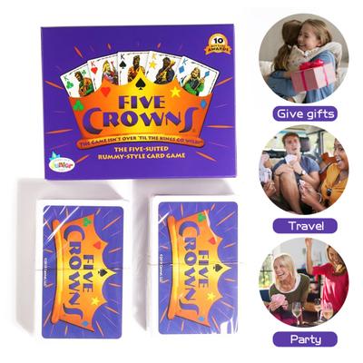 Gioco di carte rummy Five Crown multigiocatore, educativo e interattivo per genitori e figli