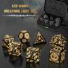 Game Dice Rechargeable With Charging Box New Creative 7 PCS LED Luminous Dice For Tabletop Games RPG D&D Dice Birthday Gift