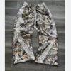 EastRogue American Retro High Street Work Pants, Leaf Camouflage Functional Heavy-duty Striped Wide-leg Pants, Loose and Casual Pants