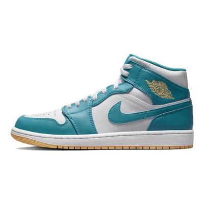 Tênis Masculino Air 1 Mid Aquatone Branco Celestial-Dourado DQ8426-400