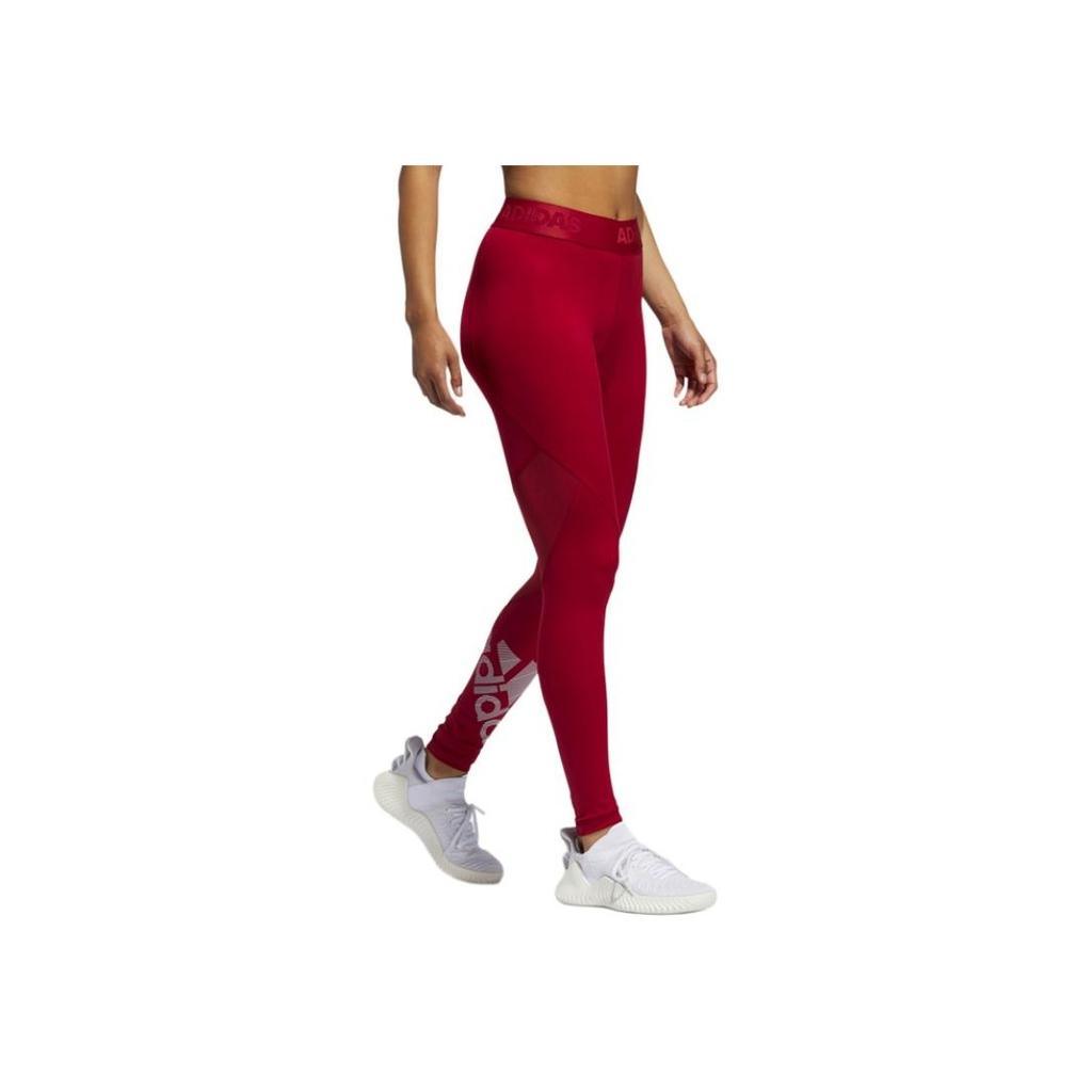 Adidas Training Tight Sports Pants Women Pants Brown Red FJ1960