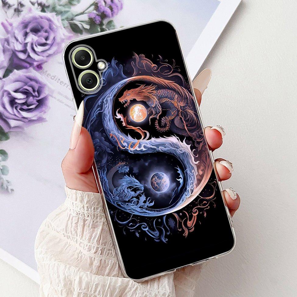 For Samsung A05 Case Clear Cute Cat Fashion Flowers Cool Painted Back Cover For Samsung Galaxy A05 Phone Case SM-A055F SM-A055M