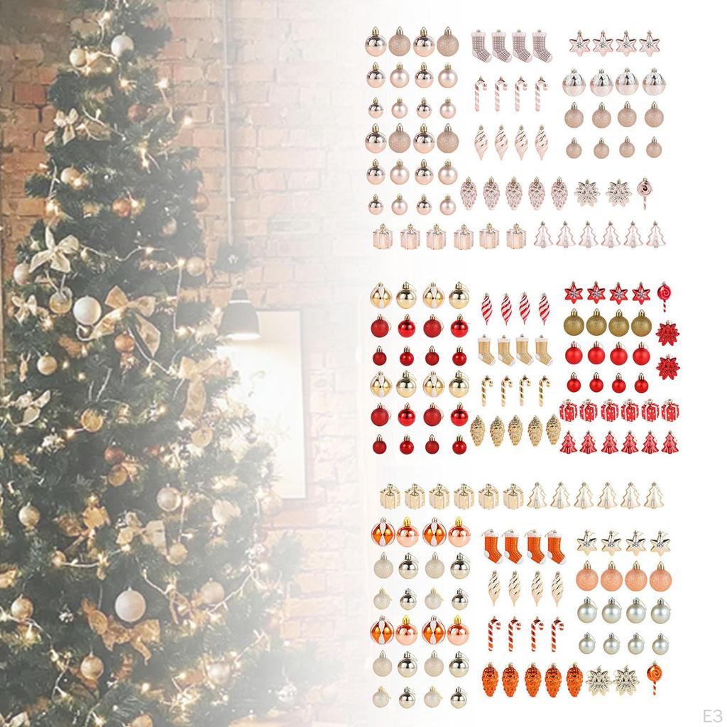 72 Pcs Christmas Ornaments Tree Decorations Hanging Party for Festival