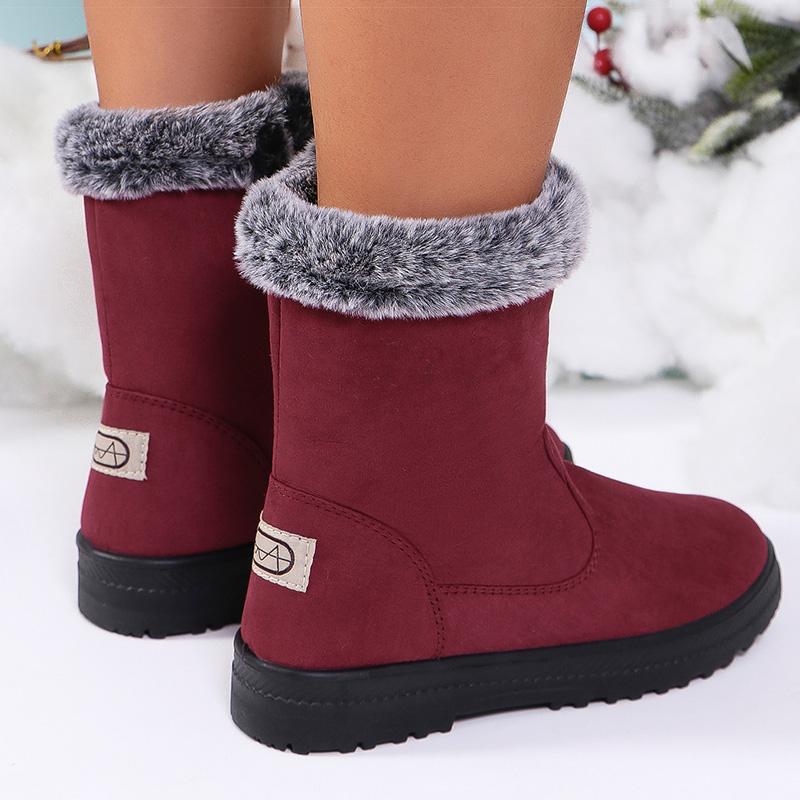 Fashion Women's Boots Korean Style Winter Boots With Fur Warm Snow Boots Ankle Winter Shoes For Women Winter Footwear 2024 New Bottines