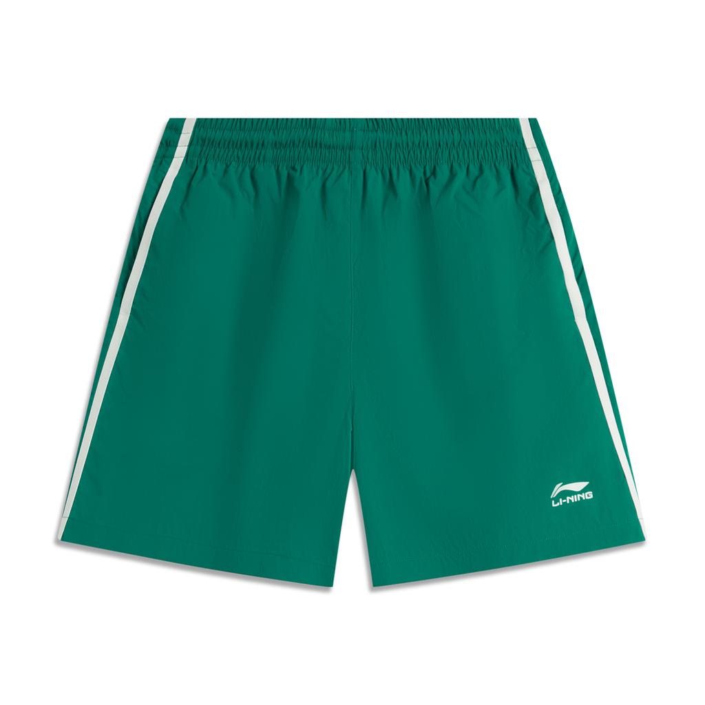 Li Ning Sports Lifestyle Series Casual Comfortable Versatile Sports Shorts Women shorts Stone-Green AKSV600-3