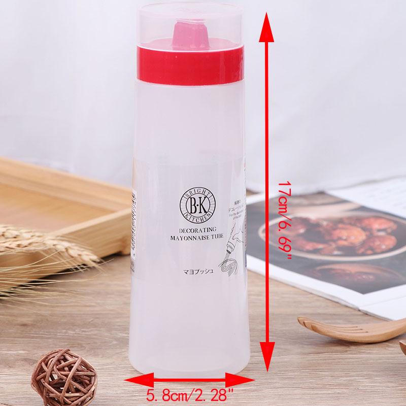 4 Holes 300Ml Sauce Bottle Resin Ketchup Oil Squeeze Dispenser Cruet Kitchen