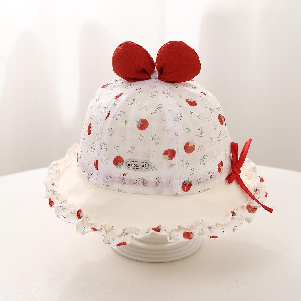 Stylish Baby Girl Spring/Autumn Sun Protection Bucket Hat for Infants and Toddlers