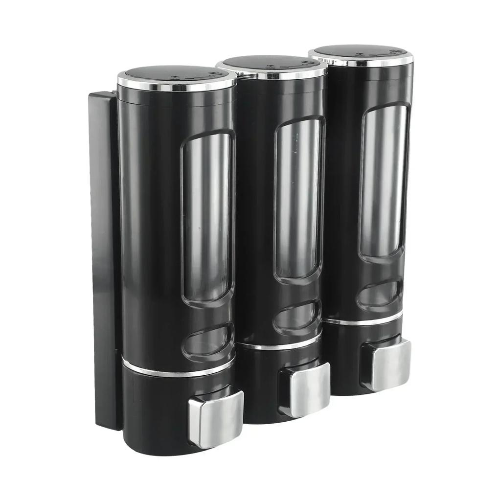 Bathroom Electroplating Bathroom Soap Dispenser Hotel Soap Dispenser Convenient Large Capacity Transparent Design