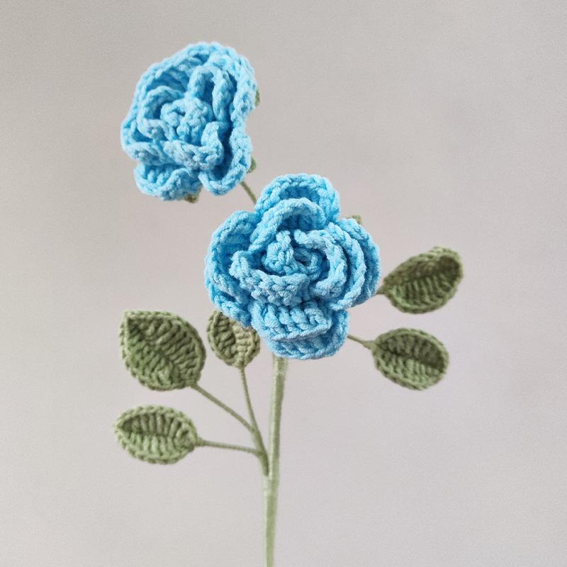 Gehäkelter Blumenstrauß Kreative Strickblume Heim Frühlingsdeko Gestrickter Strauß für Muttertagsgeschenk Künstliche Blumen