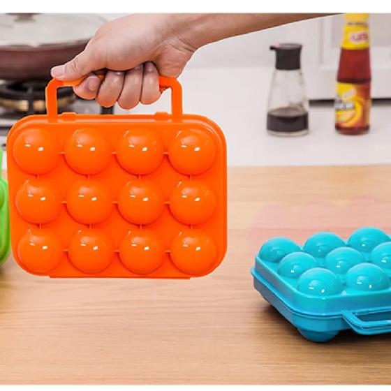 Portable Plastic 6/12 Eggs Storage Box Crisper Outdoor picnic portable plastic Egg box Case Folding Basket Portable Carry