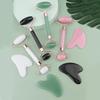 2Pcs Facial Massager Kit Resin Face Roller Guasha Board Beauty Scraping Massage Roller Face Lifting Neck Body Skin Care Tools