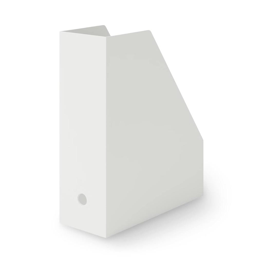 Muji Recycled Polypropylene Stand File BoxWhite Gray Approximately Width 10Depth 27.6Height 31.8cm