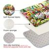 Spring Pastoral Dwarf Floor Mat Carpet, Colorful Flower Print Flannel  Thick Non-Slip for Living Room Bedroom Kitchen Decor
