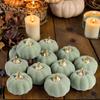 10Pcs Green Foam Pumpkins Artificial Pumpkins Fall Harvest Decoration for Halloween Thanksgiving Kitchen Decoration