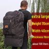 Extra Large Thickened Canvas Backpack for Hiking and Travel - Unisex