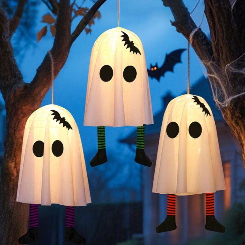 Glowing Halloween Specter Ornament Light Decorative Hanging Decoration With LED For Eerie Party Home Decoration