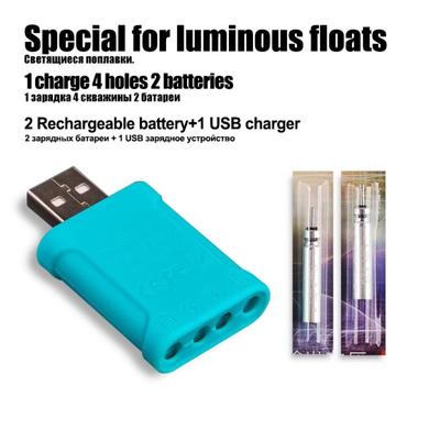 CR425 USB Charger Electric Buoy Tackle 2 Holes Fishing Float Battery Lake River Luminous Bobber Electronic Floats Batteries