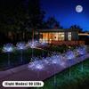 Lumină solară cu foc de artificii cu LED pentru decorarea în aer liber a grădinii Lumină a căii de gazon pentru curte, petrecere, nuntă de Crăciun