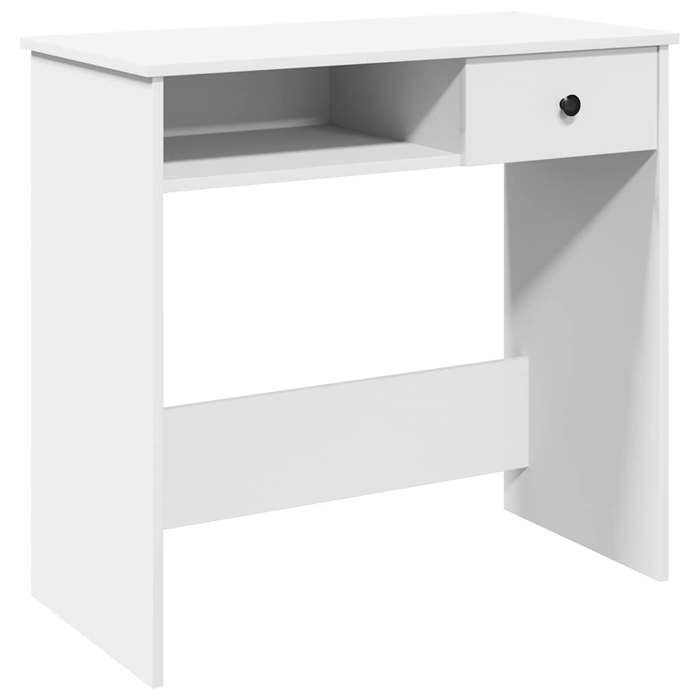 VidaXL White Desk 80x40x75 Cm Engineered Wood, Computer Desk, Standing Desk, Desk with Storage, Study Desk 860472