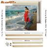 RUOPOTY DIY Frame Seaside Girl DIY Painting By Numbers Figure Oil Painting Wall Art Canvas Painting For Home Decors Diy Gift Art