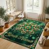 Decorative Artwork Theme Crystal Velvet Rug Personalized Custom Name Text Soft Floor Mat Home Decor