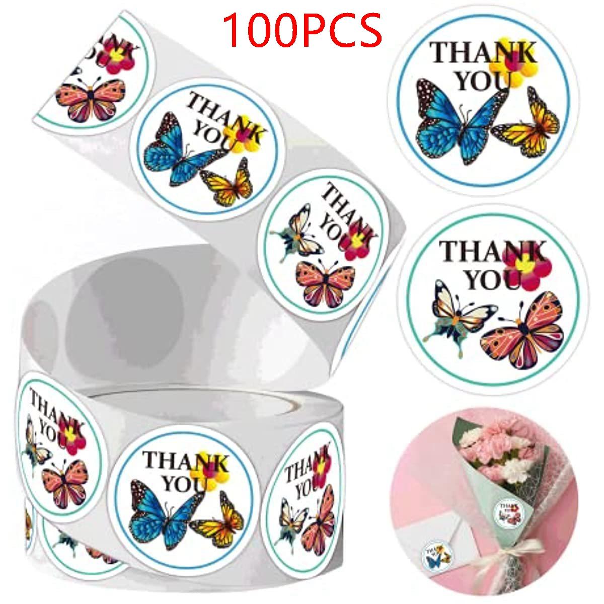 100-500Pcs High-Quality Thank High-Quality You High-Quality Stickers High-Quality Labels High-Quality Stamps High-Quality Round High-Quality