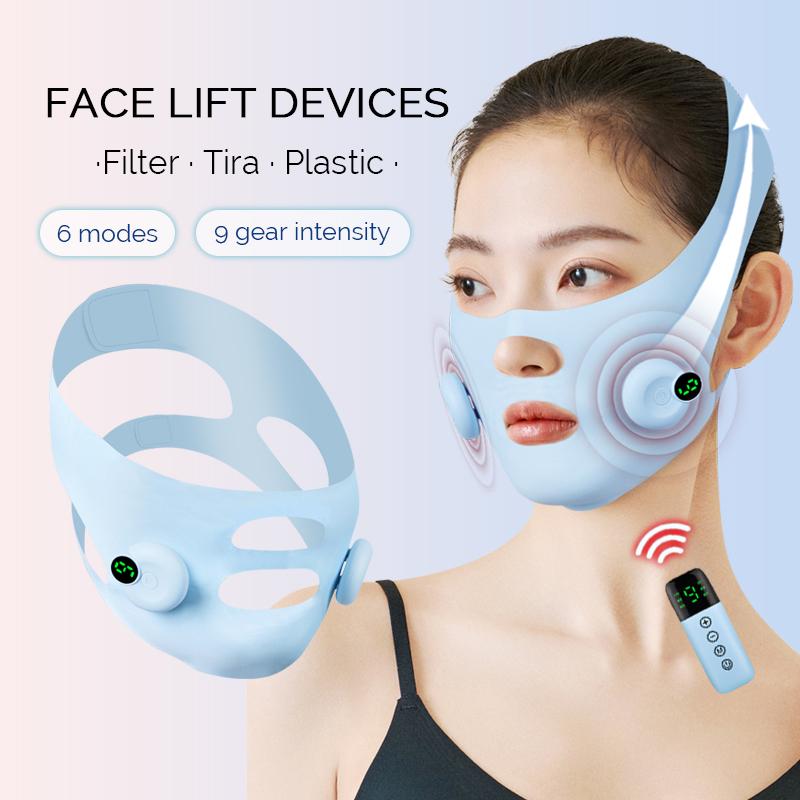 Macchina Lifting Viso EMS Cinturino Rassodante Mento Guance Massaggiatore Modellante Viso Rimozione Doppio Mento Cintura Lifting Linea V Strumento per la Cura della Pelle