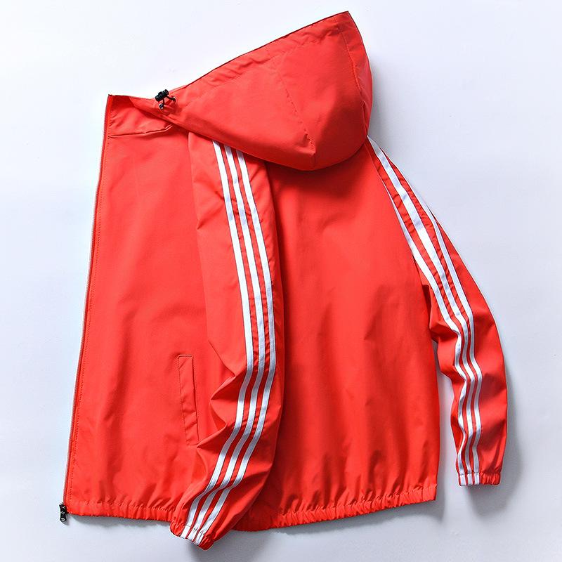 Men's Hooded Sport Jacket - Casual, Lightweight Spring/Autumn Outerwear for Teen Students
