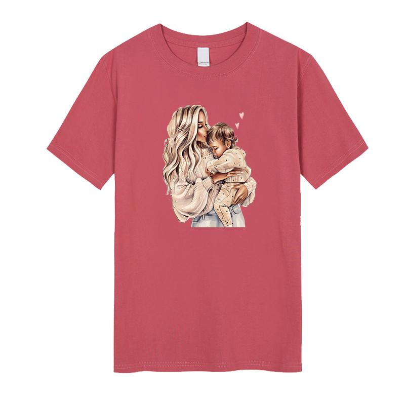 Mama Kiss Her Boy Stickers Iron On T-Shirt Dresses Diy Thermal Transfer Hot Tear New Design Patches For Clothes Easy Print