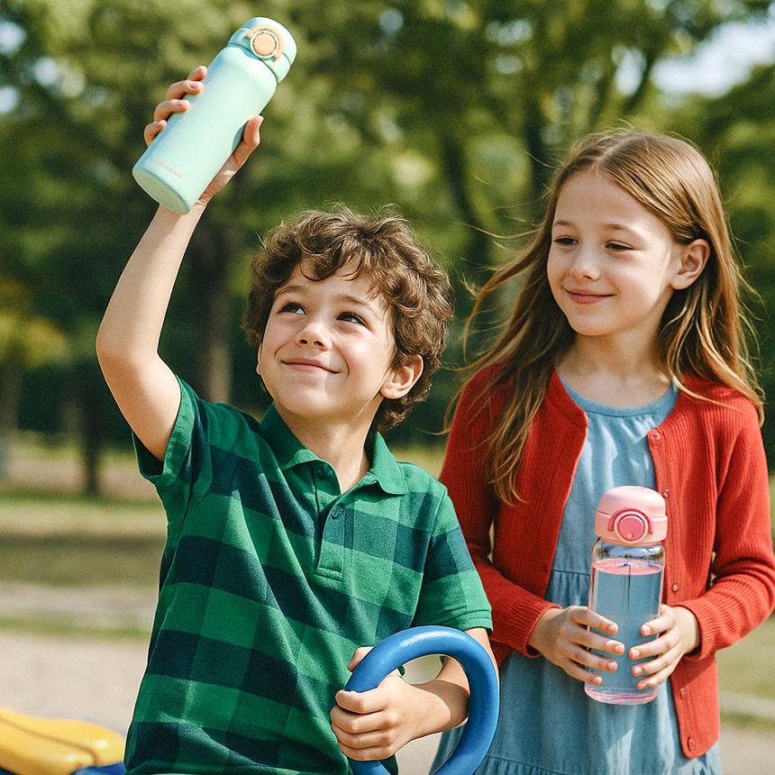 LocknLock Kids One Touch Stainless Water Bottle Leak Proof Thermos Tumbler 350ml 4 Designs