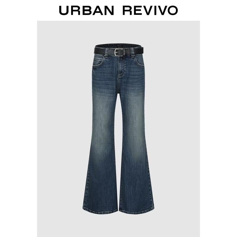 UR2026 Women s Washed Flared Denim Jeans 26
