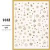 Snowflake Nail Stickers: White Back Adhesive Decals for Christmas, with Gold & Silver Laser Designs