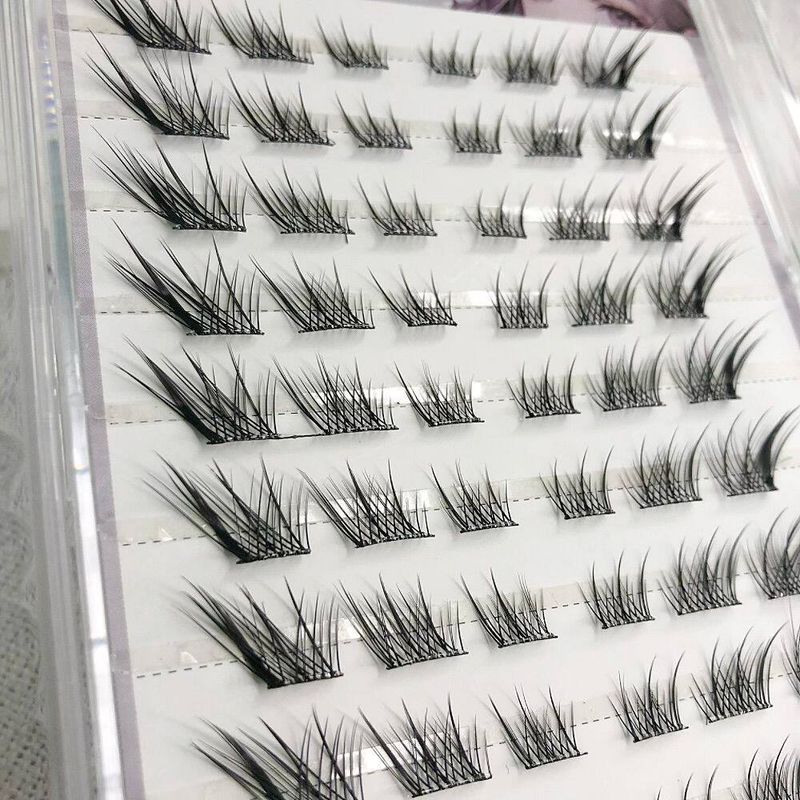 Large Capacity Glue-Free Self-Adhesive Suda Ji False Eyelashes, Fox-Style No-Removal Eyelashes, Natural Internet Celebrity Segmented Eyelashes