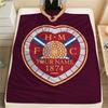 1PC Heart Football Custom Name Patterned Flannel Blanket Suitable For All Seasons For Home Decor Warmth And Comfort Gifts Holiday Present