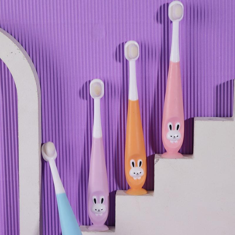 1 Pieza Cepillo de Dientes Infantil con Millones de Cerdas Nano Ultra Fino Suave para Niños Cepillo de Dientes Lindo de Dibujos Animados Para 2-12 Años