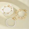 3Pcs/Set Bohemian Shell Conch Pendant Anklets Set For Women Trendy Summer Beach White Color Rice Beads Multilayer Anklet Jewelry