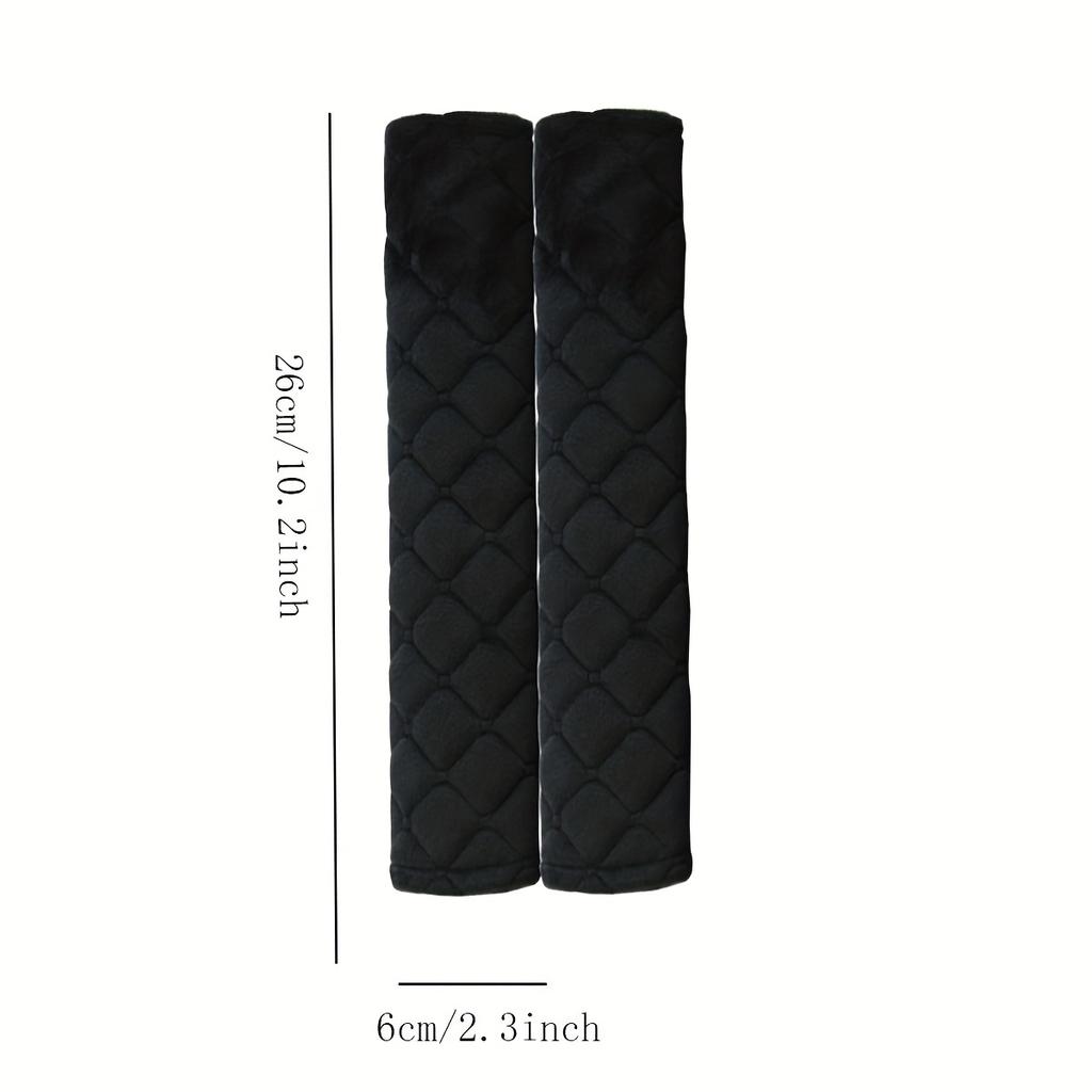 2pcs Travel Accessories Plush Car Seat Belt Shoulder Cover with Embroidery