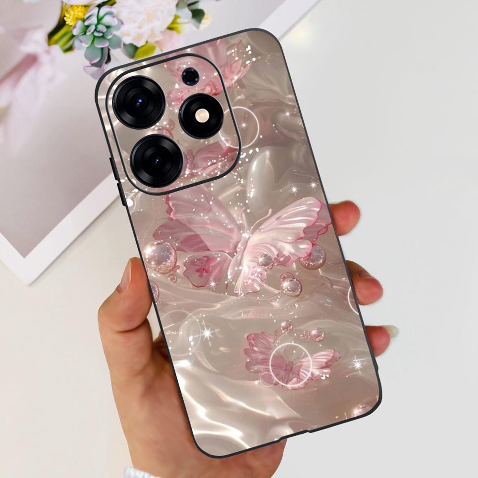 Für Tecno Spark 10 / 10 Pro / 10c Hülle Rückseite Totenkopf Drache Cooler Stil Cartoon Hüllen Weicher Schwarzer Silikon Stoßfänger Für spark10