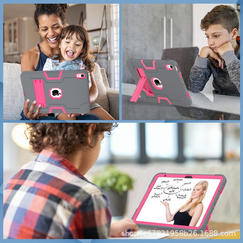 "Colorful Anti-Fall 3-in-1 Protective Case with Stand for iPad 10.9-inch (2022)"