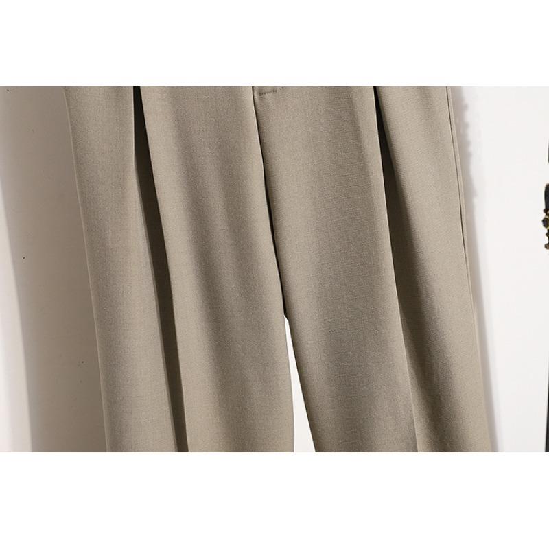 Dimanaf Plus Size Summer Long Pants Women Elastic Waist Casual Loose Vintage Pants New Solid Harem Pants