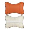 1pc PU Leather Car Neck Pillow Universal Headrest Pillow with Fiber Fill for Comfort Head Pain Relief in Vehicles