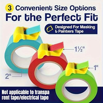 1 SET Folie protectoare cu bandă adezivă, Separator de bandă și Cutter mic pentru bandă în trei dimensiuni - Accesorii eficiente de lucru pentru vopsire și etanșare