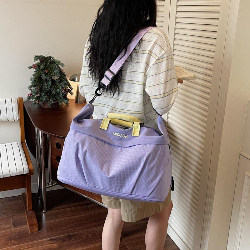Short Distance Travel Bag Women's Lightweight Large Capacity Duffel Bag Multi-Functional Sports Fitness Bag