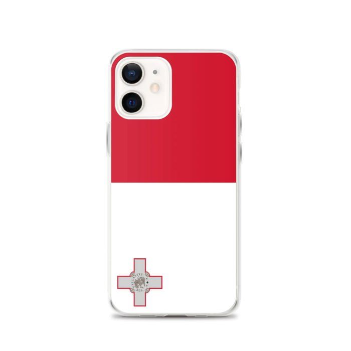 Coque Téléphone – Drapeau Malte – Compatible iPhone 12 – Étui Souple – Résistant et Antichoc - Silicone - Pixelforma