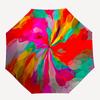 1pc Colorful Abstract Painting Automatic Folding Umbrella - Portable Collapsible Design, 8-Rib Iron Frame, Durable Fabric yy251125130
