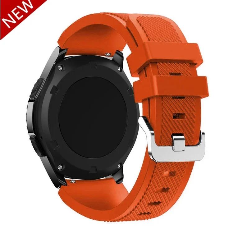

Силиконовый ремешок 22 мм для Samsung Galaxy Watch 46 мм Gear S3 Frontier Huawei watch 46 мм Мягкий удобный браслет для Amazfirt GTR 22mm абрикосовый