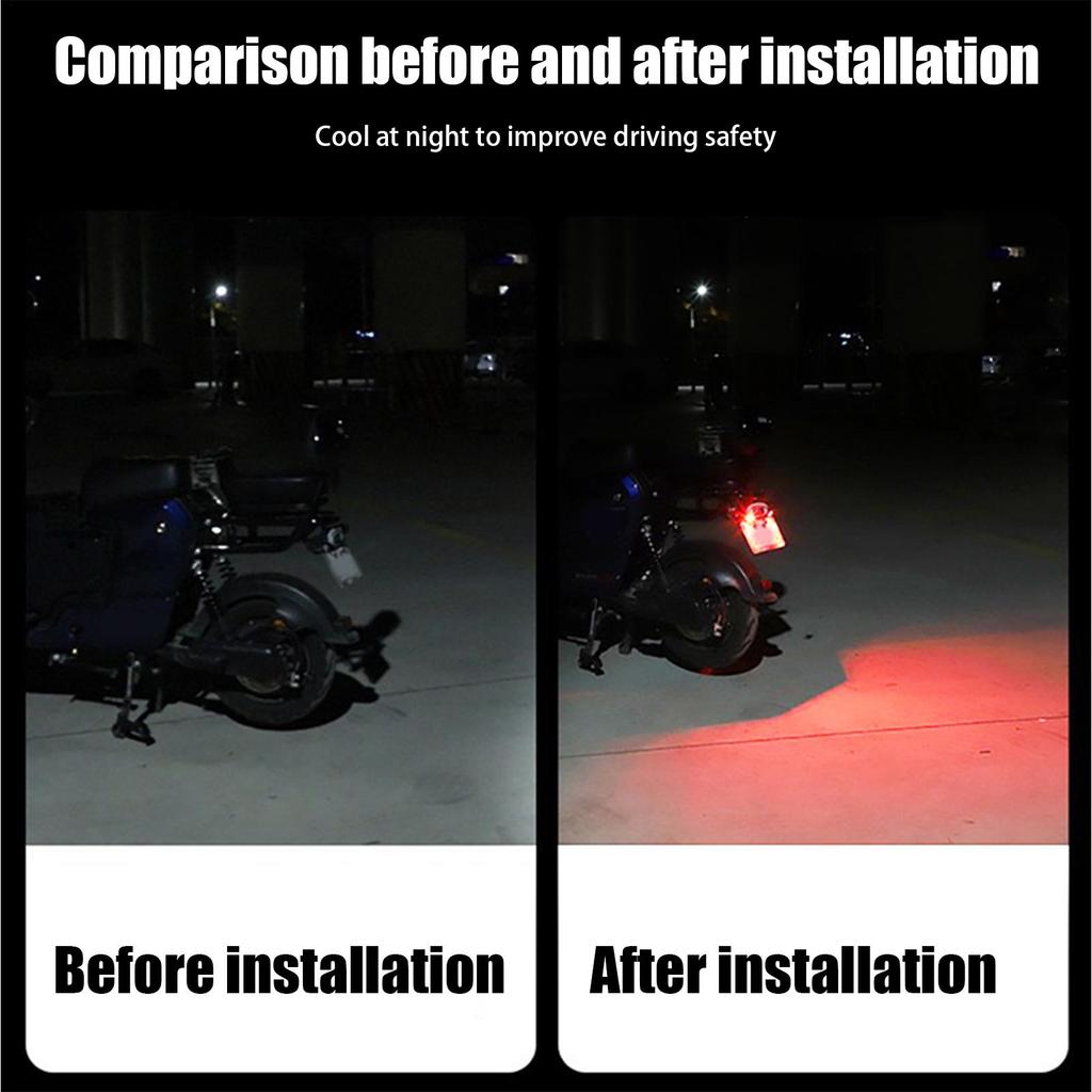 LED Motorcycle Lights Double Wings Motorcycle Warning Lights 2-Modes High Brightness Warning Lamp Decorative Shockproof Flashing